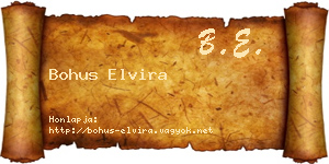 Bohus Elvira névjegykártya